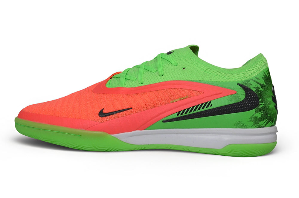 Chuteira Futsal Nike Phantom 6 Low Elite IC - Hiper Crimson Limelight