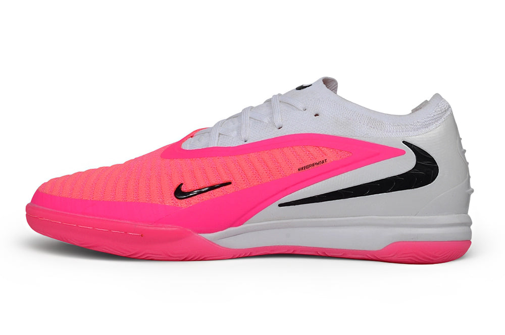 Chuteira Futsal Nike Phantom 6 Low Elite IC - White Pink Blast