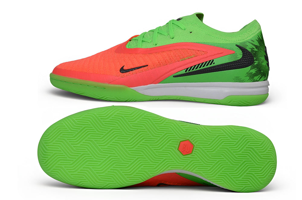 Chuteira Futsal Nike Phantom 6 Low Elite IC - Hiper Crimson Limelight
