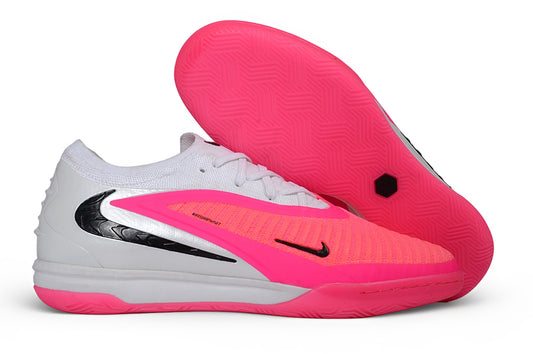Chuteira Futsal Nike Phantom 6 Low Elite IC - White Pink Blast