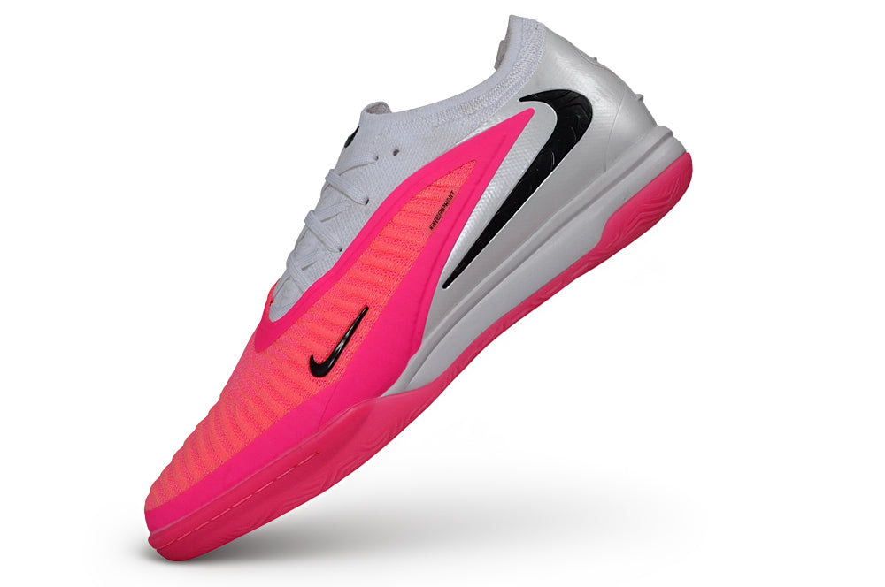 Chuteira Futsal Nike Phantom 6 Low Elite IC - White Pink Blast