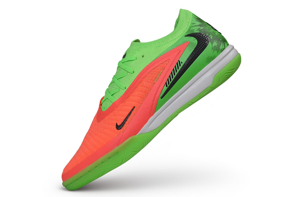 Chuteira Futsal Nike Phantom 6 Low Elite IC - Hiper Crimson Limelight