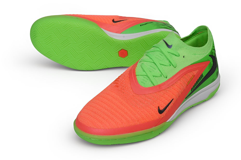 Chuteira Futsal Nike Phantom 6 Low Elite IC - Hiper Crimson Limelight