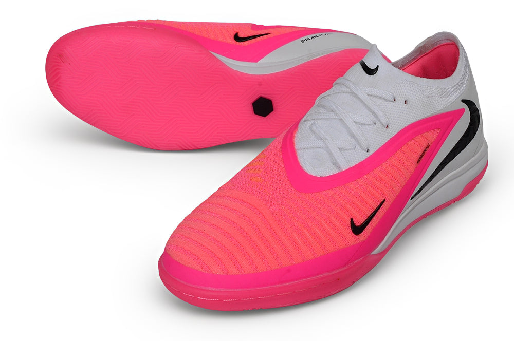 Chuteira Futsal Nike Phantom 6 Low Elite IC - White Pink Blast
